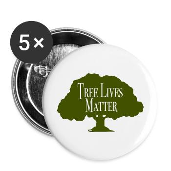La vie des arbres compte - Lot de 5 grands badges (56 mm) - blanc - Devant