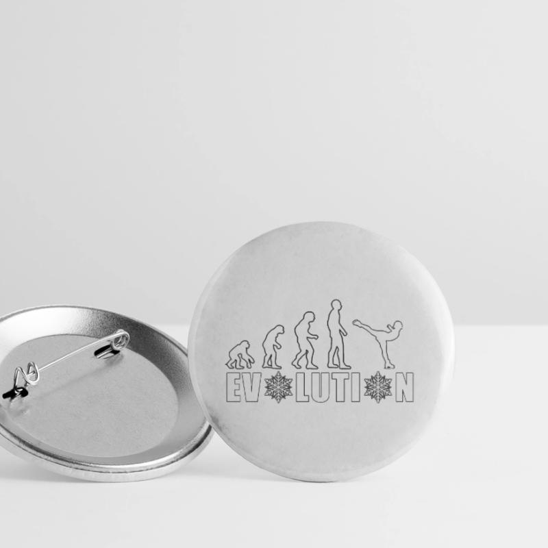 EVOLUTION EISKUNSTLAUF WINTER SCHNEE Buttons groß 56 mm (5er Pack)