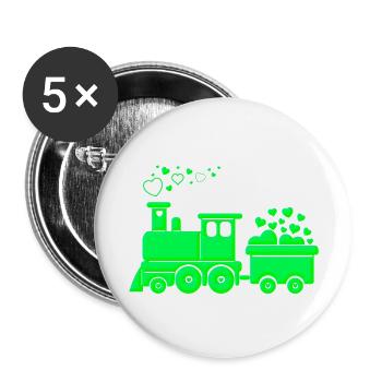 Love Happy Heart Card Valentine Vector Design Art - Buttons large 2.2''/56 mm (5-pack) - white - Front