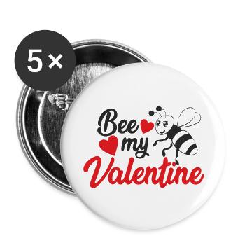 Love Happy Heart Card Valentine Vector Design Art - Buttons large 2.2''/56 mm (5-pack) - white - Front