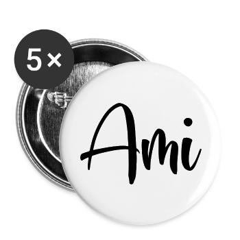 Name - Ami - Buttons large 2.2''/56 mm (5-pack) - white - Front