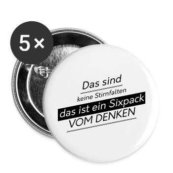 witzige geschenkidee - Buttons groß 56 mm (5er Pack) - Weiß - Vorne