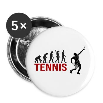 Evolution Tennis - Buttons groß 56 mm (5er Pack) - Weiß - Vorne