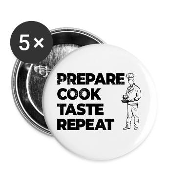 Cooking Motivation - Buttons large 2.2''/56 mm (5-pack) - white - Front