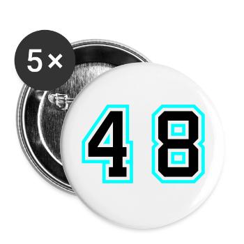 48 Zahl symbol - Buttons groß 56 mm (5er Pack) - Weiß - Vorne