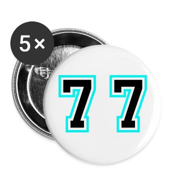 77 Symbole numérique - Lot de 5 grands badges (56 mm) - blanc - Devant