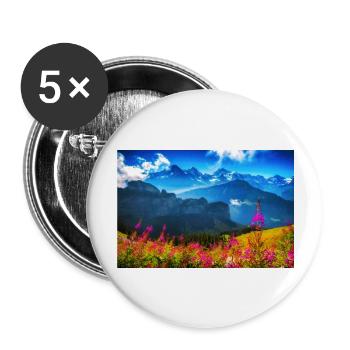 SUMMER ALPS - Buttons large 2.2''/56 mm (5-pack) - white - Front