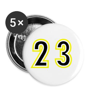 23 Number College - Buttons large 2.2''/56 mm (5-pack) - white - Front