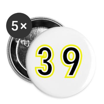 39 Number College - Buttons large 2.2''/56 mm (5-pack) - white - Front