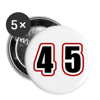45 Number College - Buttons large 2.2''/56 mm (5-pack) - white - Front