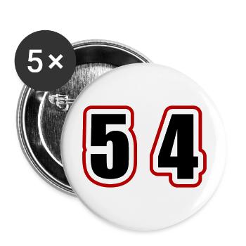 54 Number College - Buttons large 2.2''/56 mm (5-pack) - white - Front