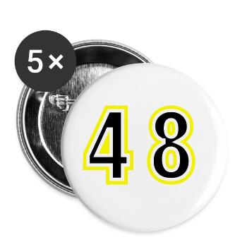 48 Nombre Collège - Lot de 5 grands badges (56 mm) - blanc - Devant