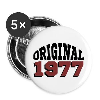 Original 1977 - Lot de 5 grands badges (56 mm) - blanc - Devant