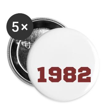 Original 1982 - Buttons groß 56 mm (5er Pack) - Weiß - Vorne