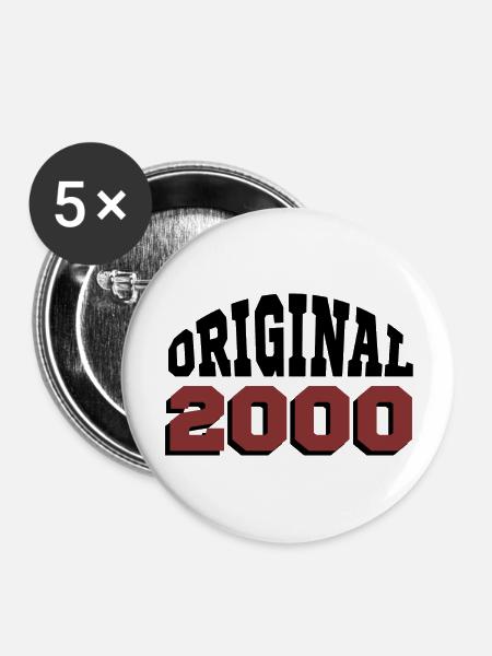Original 2000 - Buttons groß 56 mm (5er Pack) - Weiß