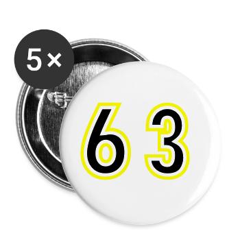 63 Nombre Collège - Lot de 5 grands badges (56 mm) - blanc - Devant