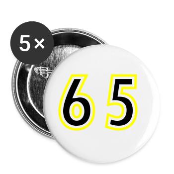 65 Number College - Buttons large 2.2''/56 mm (5-pack) - white - Front