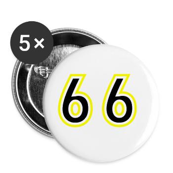 66 Nombre Collège - Lot de 5 grands badges (56 mm) - blanc - Devant
