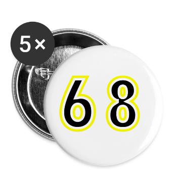 68 Nombre Collège - Lot de 5 grands badges (56 mm) - blanc - Devant