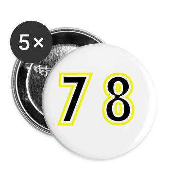 78 Number College - Buttons large 2.2''/56 mm (5-pack) - white - Front