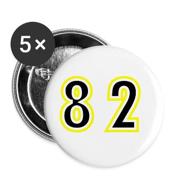 82 Number College - Buttons large 2.2''/56 mm (5-pack) - white - Front