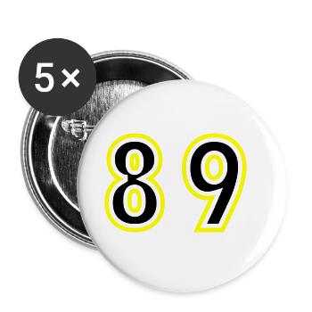 89 Number College - Buttons large 2.2''/56 mm (5-pack) - white - Front