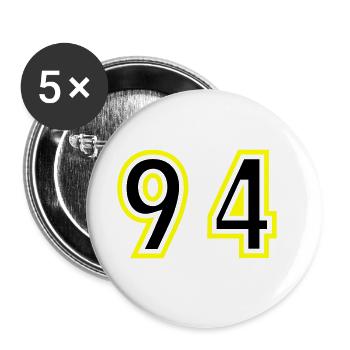 94 Number College - Buttons large 2.2''/56 mm (5-pack) - white - Front