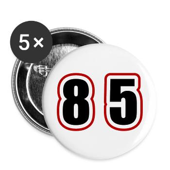 85 Number College - Buttons large 2.2''/56 mm (5-pack) - white - Front