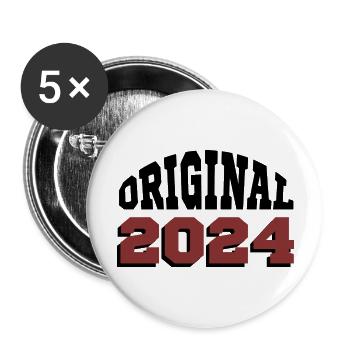 Ursprünglich: 2024 - Buttons groß 56 mm (5er Pack) - Weiß - Vorne