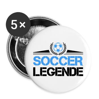 Soccer Soccer Legend - Buttons large 2.2''/56 mm (5-pack) - white - Front