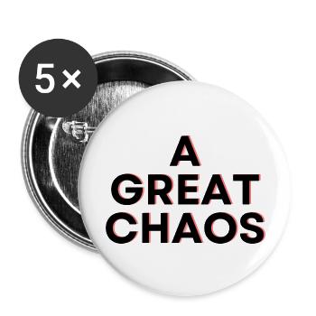 A Great Chaos - Buttons groß 56 mm (5er Pack) - Weiß - Vorne