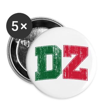 DZ vintage style - Buttons large 2.2''/56 mm (5-pack) - white - Front