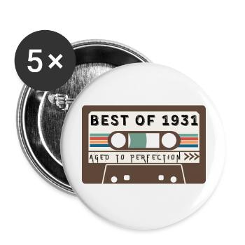 Das Beste von 1931 - Buttons groß 56 mm (5er Pack) - Weiß - Vorne