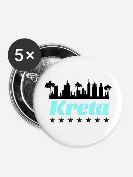 kreta - Buttons groß 56 mm (5er Pack) - Weiß
