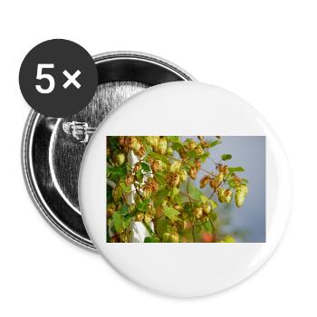 Hopfen - Buttons groß 56 mm (5er Pack) - Weiß - Vorne