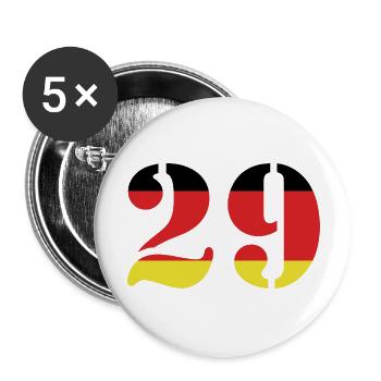 29 Numéro Jersey Allemagne - Lot de 5 grands badges (56 mm) - blanc - Devant