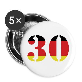 Maillot 30 numéros Allemagne - Lot de 5 grands badges (56 mm) - blanc - Devant