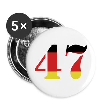 47 Numéro Jersey Allemagne - Lot de 5 grands badges (56 mm) - blanc - Devant