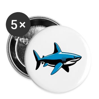Hai - Buttons groß 56 mm (5er Pack) - Weiß - Vorne