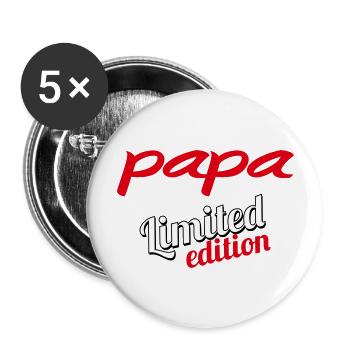 PAPA LIMITED EDITION - Buttons large 2.2''/56 mm (5-pack) - white - Front