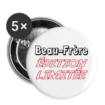 Beau-Frère édition limitée - Lot de 5 grands badges (56 mm) - blanc - Devant