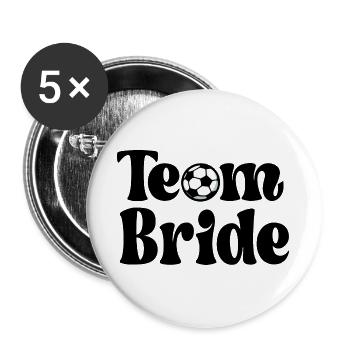 TEAM BRIDE FOOTBALL SOCCER - Buttons large 2.2''/56 mm (5-pack) - white - Front