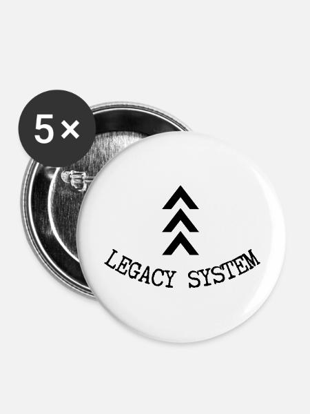 Altes System - Buttons groß 56 mm (5er Pack) - Weiß