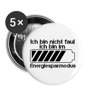 Energie - Buttons groß 56 mm (5er Pack) - Weiß - Vorne