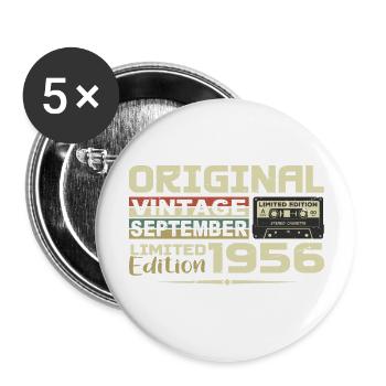 1956 – Legends Were Born im September 1956 - Buttons groß 56 mm (5er Pack) - Weiß - Vorne