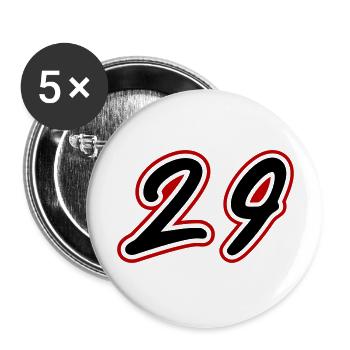 29 Number symbol - Buttons large 2.2''/56 mm (5-pack) - white - Front