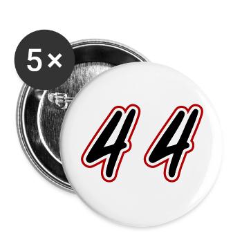 44 Symbole numérique - Lot de 5 grands badges (56 mm) - blanc - Devant