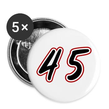45 Number symbol - Buttons large 2.2''/56 mm (5-pack) - white - Front