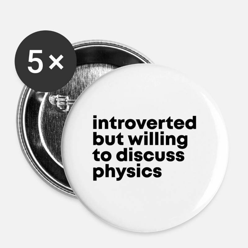 Physics - Buttons large 2.2''/56 mm (5-pack) - white