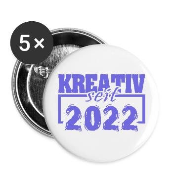 Painter 2022 - Buttons large 2.2''/56 mm (5-pack) - white - Front